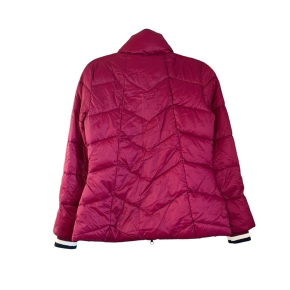Barbour Gangway Quilted Zip Puffer Coat Jacket Women’s 6 Fuchsia Deep Pink Navy - Picture 5 of 14